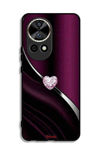 Tolwak غطاء حماية لهاتف هواوي نوفا 12 برو 5G بتصميم قلب ماسي