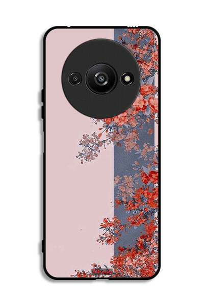 Tolwak Xiaomi Redmi A3 4G Protective Case Cover Tree Leaves And Flowers Art