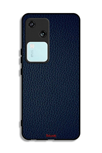 Tolwak غطاء حماية جلدي بنمط هندسي لهاتف Vivo S18 5G