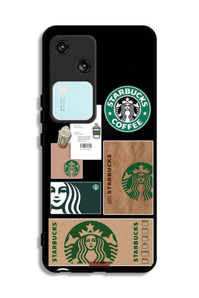 Tolwak غطاء حماية لهاتف Vivo V30 5G بملصق ستاربكس