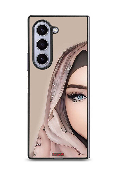Tolwak غطاء حماية لهاتف Samsung Galaxy Z Fold6 بتصميم فتاة نصف وجه