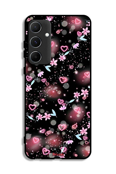Tolwak غطاء حماية لهاتف سامسونج جالاكسي A55 5G بنقشة قلوب وأزهار صغيرة