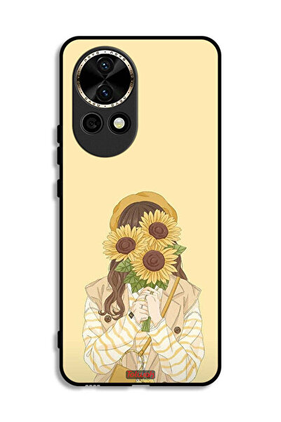 Tolwak غطاء حماية لهاتف هواوي نوفا 12 5G مع غطاء وجه بنقشة عباد الشمس