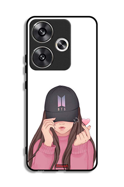 Tolwak غطاء حماية لهاتف شاومي ريدمي توربو 3 5G، فتاة تصنع سناب شات