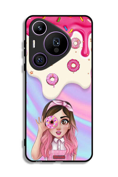 Tolwak غطاء حماية لهاتف هواوي بيورا 70 برو يحمل صورة دونات