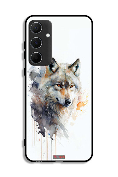 Tolwak غطاء حماية لهاتف سامسونج جالاكسي A55 5G بتصميم فن تجريدي من الذئب