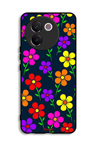Tolwak Vivo V30e 5G Protective Case Cover Colorful Flowers