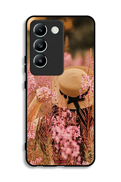 Tolwak غطاء حماية لهاتف Vivo V30 Lite 4G بطبعة فتاة قبعة مزينة بالزهور