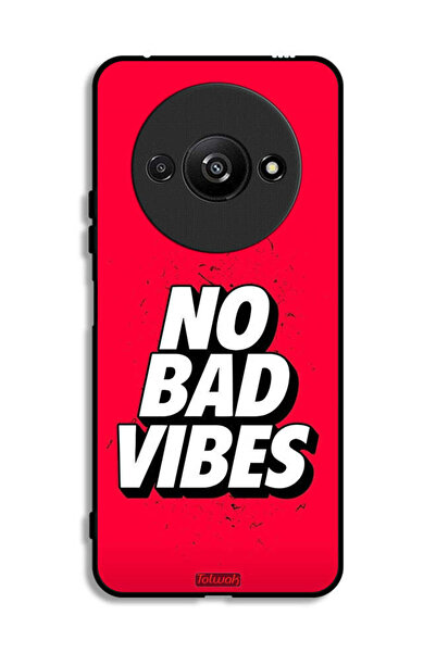 Tolwak Xiaomi Redmi A3 4G Protective Case Cover No Bad Vibes