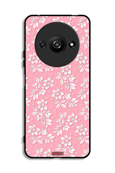 Tolwak Xiaomi Redmi A3 4G Protective Case Cover Flowers Background Pattern
