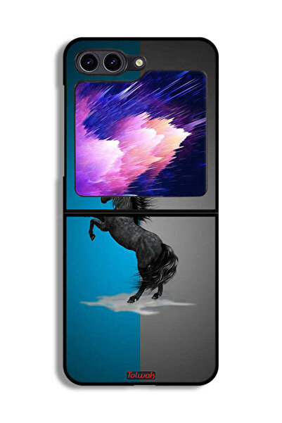 Tolwak غطاء حماية لهاتف Samsung Galaxy Z Flip6 بتصميم حصان