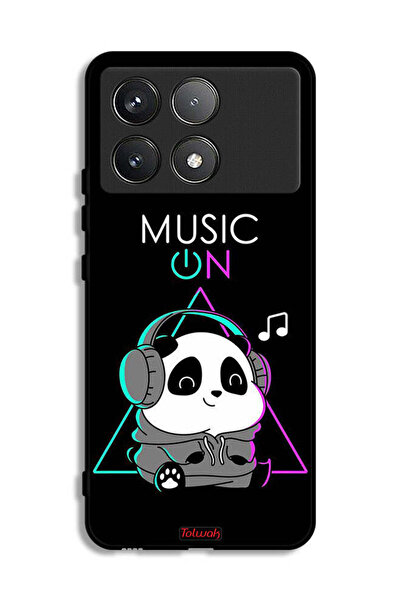 Tolwak غطاء حماية Xiaomi Redmi K70 بطبعة موسيقى الباندا