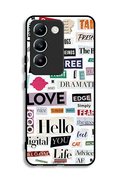 Tolwak غطاء حماية لهاتف Vivo V30 Lite 4G بملصقات اقتباسات قصيرة