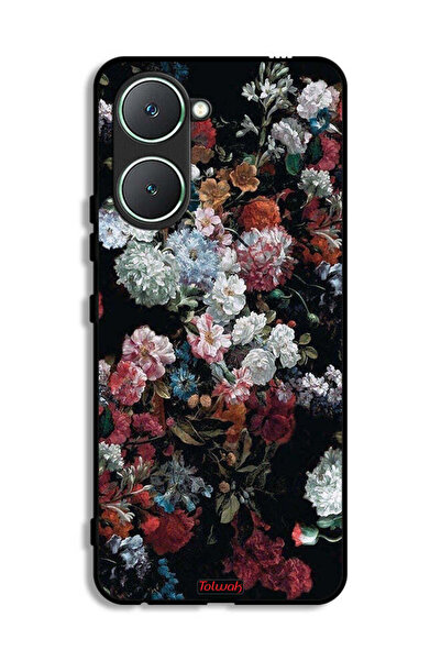 Tolwak غطاء حماية لهاتف Vivo Y03 4G بنقشة ورود عتيقة