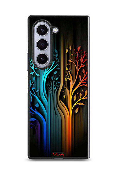 Tolwak غطاء حماية لهاتف سامسونج جالاكسي زد فولد 6 بتصميم أوراق الشجر