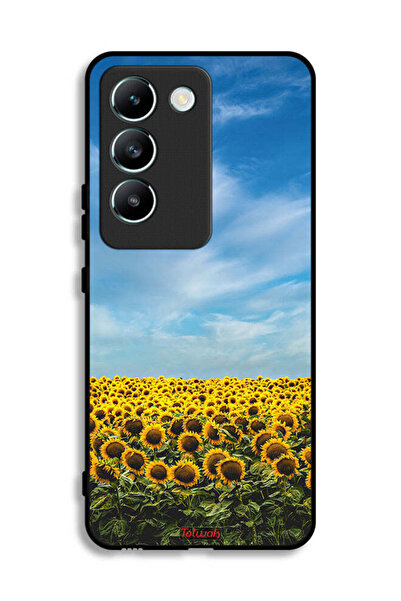 Tolwak غطاء حماية لهاتف Vivo Y100 4G بنقشة عباد الشمس تحت السماء