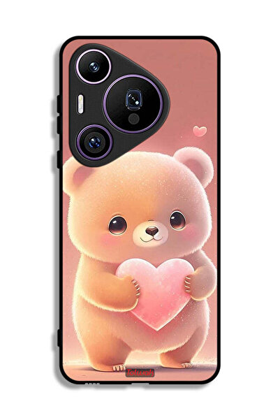 Tolwak غطاء حماية لهاتف هواوي بيورا 70 برو برسومات باندا صغيرة لطيفة تحمل قلبًا