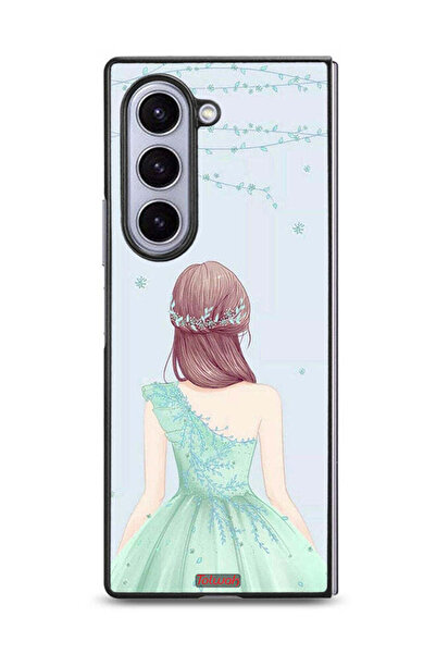 Tolwak غطاء حماية لهاتف سامسونج جالاكسي زد فولد 6 - فتاة لطيفة ترتدي فستانًا ...