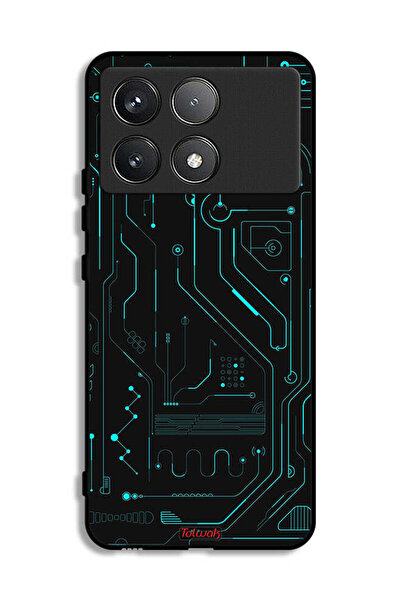 Tolwak غطاء حماية لهاتف شاومي ريدمي كيه 70 برو - دوائر فنية رقمية - شاشة متعددة