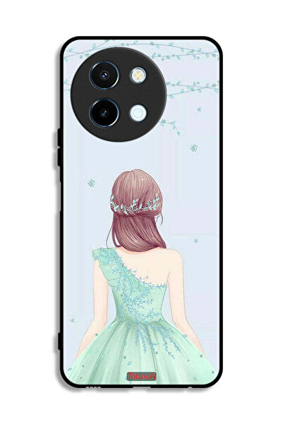 Tolwak Vivo Y38 5G Protective Case Cover Cute Girl In Floral Dress