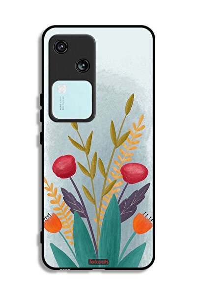 Tolwak غطاء حماية لهاتف Vivo S18 5G برسومات نباتية