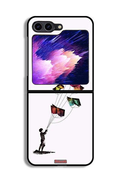 Tolwak غطاء حماية لهاتف Samsung Galaxy Z Flip6 بتصميم Kites Of Book