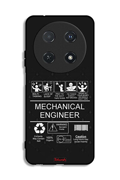 Tolwak غطاء حماية لهاتف هواوي نوفا 12i، ملصق مهندس ميكانيكي