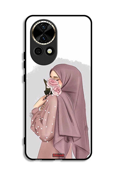 Tolwak غطاء حماية لهاتف هواوي نوفا 12 5G برسومات فتاة تحمل ورودًا