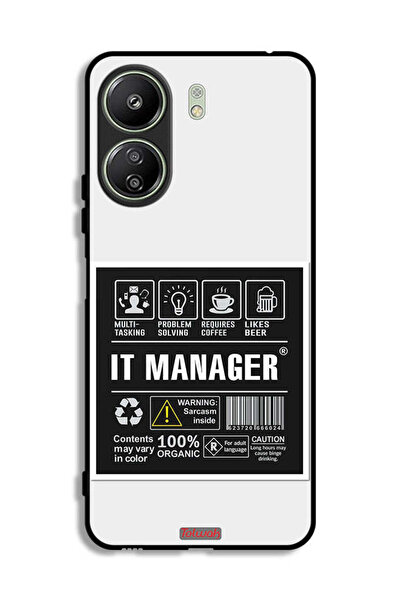 Tolwak غطاء حماية لجهاز شاومي ريدمي 13 سي، ملصق إدارة تكنولوجيا المعلومات