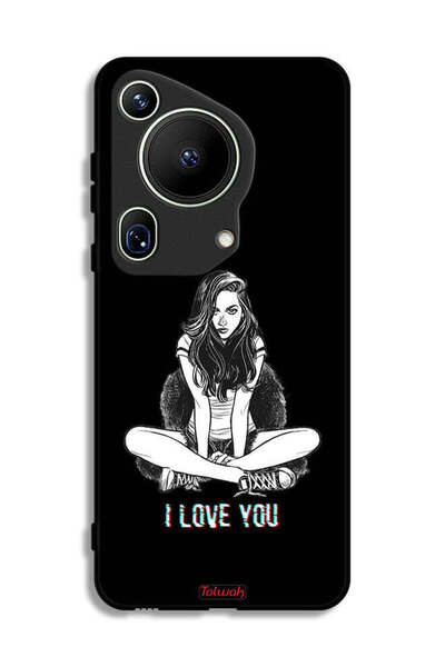 Tolwak غطاء حماية لهاتف هواوي بيورا 70 ألترا بطبعة "أحبك"