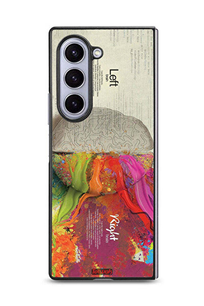 Tolwak غطاء حماية لهاتف Samsung Galaxy Z Fold6 بتصميم تجريدي لعلم الدماغ