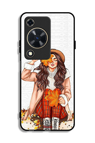 Tolwak غطاء حماية لهاتف هواوي إنجوي 70 يحمل صورة أوراق الخريف