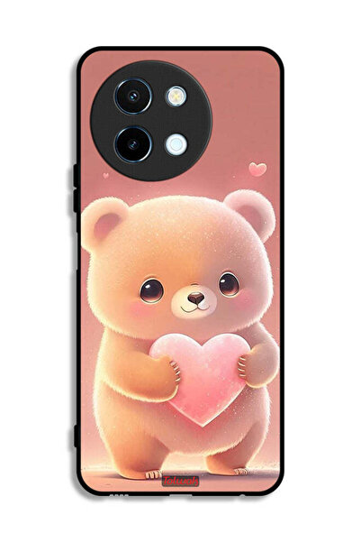 Tolwak Vivo Y38 5G Protective Case Cover Cute Little Panda Holding Heart