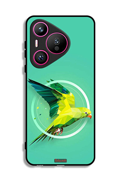 Tolwak غطاء حماية لهاتف هواوي بيورا 70 بتصميم فن تجريدي ببغاء