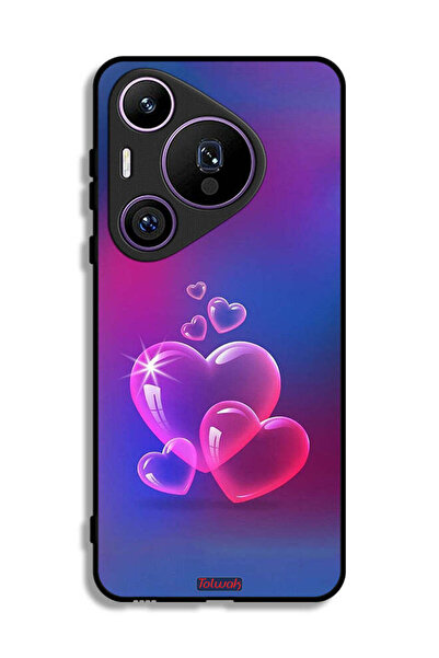 Tolwak غطاء حماية لهاتف هواوي بيورا 70 برو بنقشة قلوب الماء