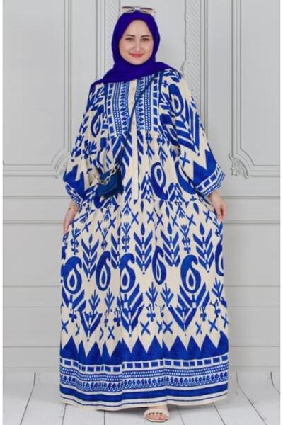 Butik desenli viskon elbise