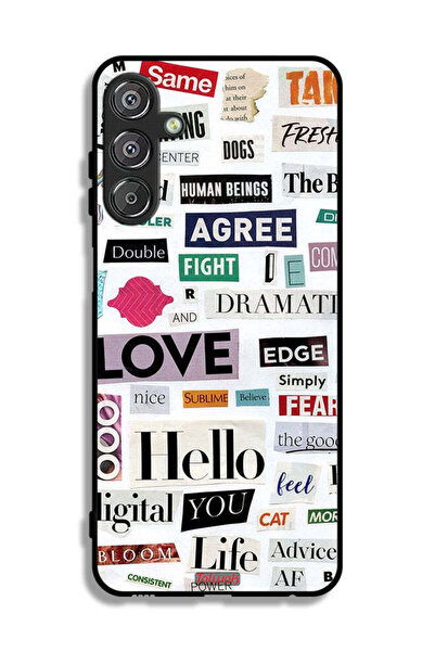 Tolwak Samsung Galaxy M15 5G Protective Case Cover Short Quotes Stickers