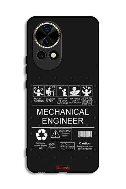 Tolwak غطاء حماية لهاتف هواوي نوفا 12 5G، ملصق مهندس ميكانيكي