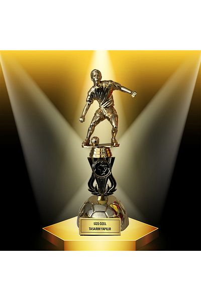 AYYILDIZ BAYRAKÇILIK Soccer Award Cup 26cm Gold