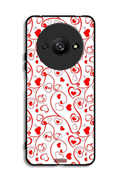 Tolwak Xiaomi Redmi A3 4G Protective Case Cover Hearts Pattern