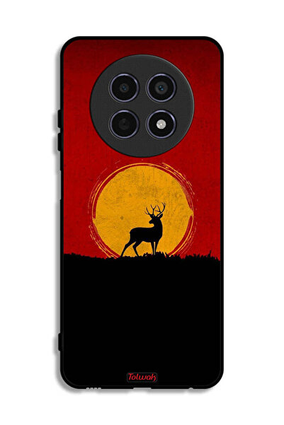 Tolwak غطاء حماية لهاتف Realme 12 5G بتصميم غزال وقمر