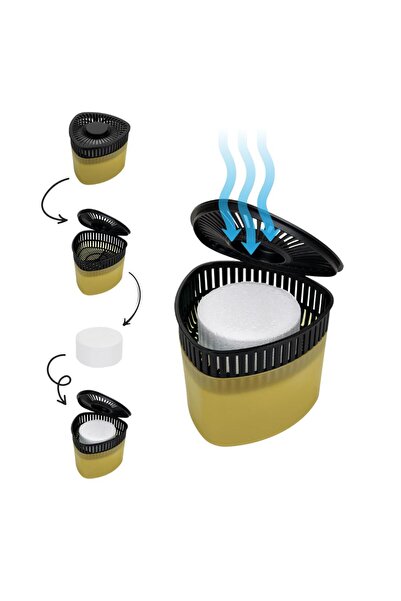 Saban Sarı, Limon Üçgen - Nem Alıcı Aparat + Rutubet Giderici Tablet (500 Gram)