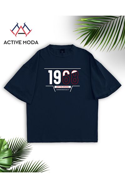 ACTIVE MODA -Men's Cotton Printed Loft the Original Short Sleeve Tshirt Oversize Large Size