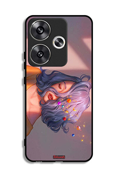 Tolwak Xiaomi Poco F6 5G Protective Case Cover Girl And Space Art