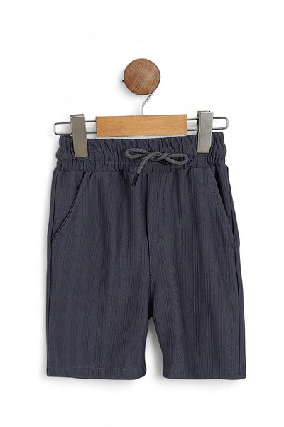 Ege Bebek Boy's Slim Fit Zipper Collar Shorts Stylish 5-6-7-8-9-10-11-12 Years Bottom Top Cool Set
