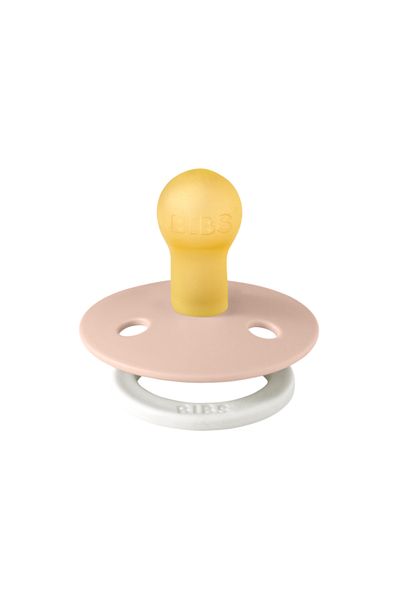 Bibs - Colour GLOW Latex pacifier, round nipple, 0 months +-Blush