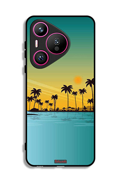 Tolwak غطاء حماية لهاتف هواوي بيورا 70 بتصميم فن تجريدي