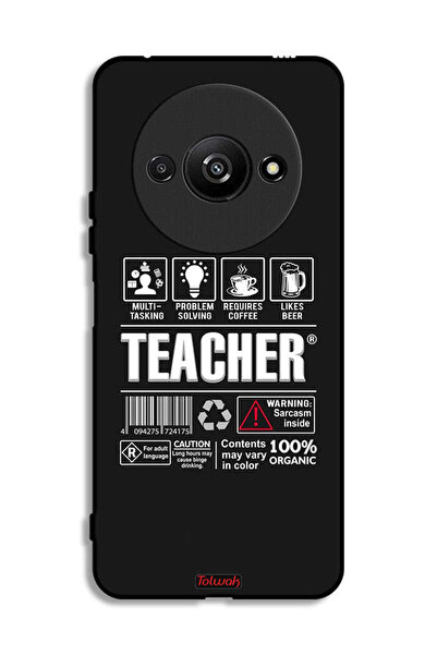 Tolwak Xiaomi Redmi A3 4G Protective Case Cover Teacher Sticker