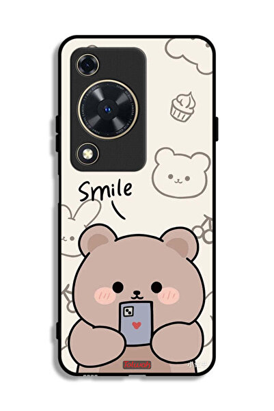Tolwak غطاء حماية لهاتف هواوي إنجوي 70 برسومات الدب المبتسم