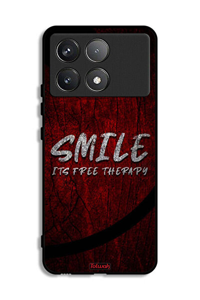 Tolwak Xiaomi Poco F6 Pro Protective Case Cover Smile Its Free Therapy